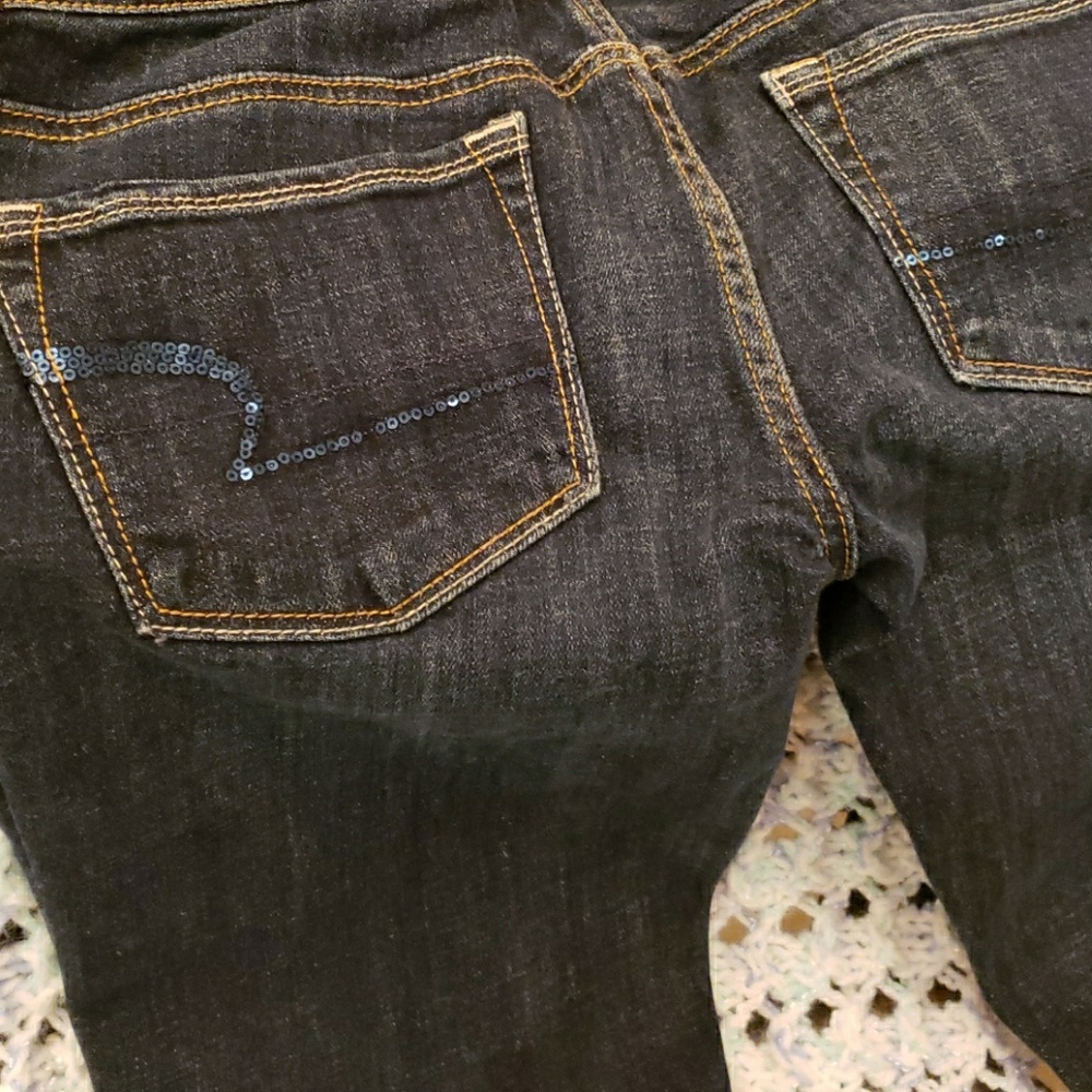 American Eagle jeans shiny logos on pocket